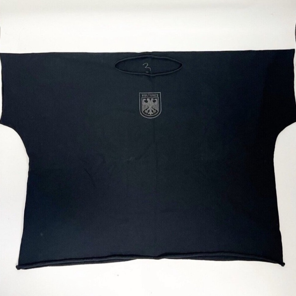 Yeezy Black Short Sleeve T-Shirt with Vultures Crest